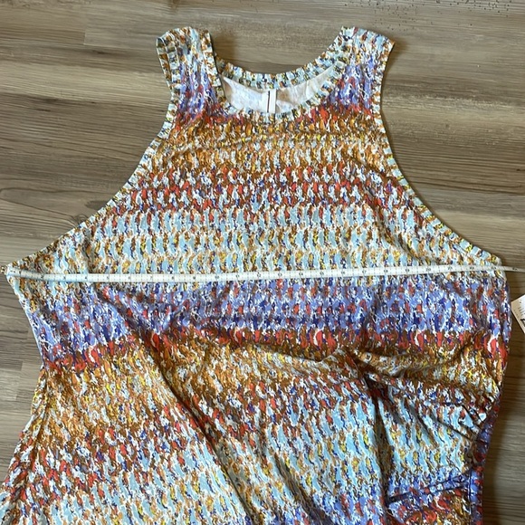 Daily Practice Anthropologie High Neck Treasure Midi Dress Size 3X Ruched NEW - Picture 9 of 12